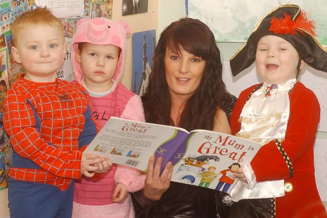 Dressed up for World Book Day at the Little Learners Nursery in 2008.