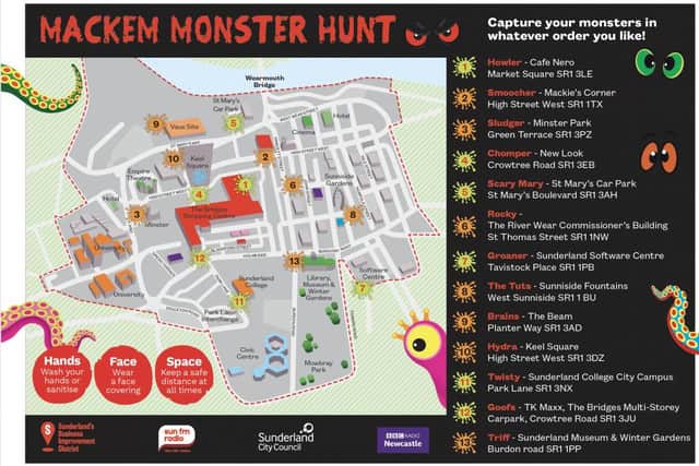 Where the Monsters are hiding in Sunderland City Centre