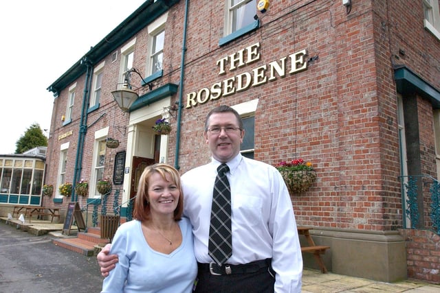 Back to 2004 when John and Anita Dobsworth were pictured outside the Rosedene. It was through to the last five in a national pub competition.