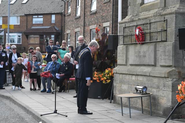 The rededication of Easington Lane War Memorial, on Saturday, which was unveiled 100 years ago on August 27, 1921