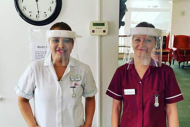 Care home workers with PPE provided by Tintfit Window Films