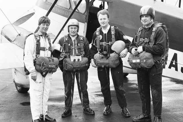 The Northern Parachute Centre opened at Sunderland Airport in 1969 with "jumps" by 100 parachutists from all over the country, including Blue Peter presenter John Noakes.