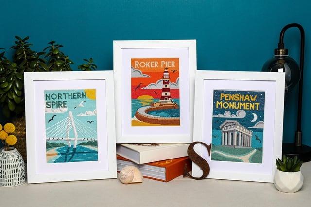 Jennifer Sewell, founder of Trouvaille Stitch Kits, is a North East based cross stitch kit producer that focuses on designing and creating high quality, modern, beginner-friendly cross stitch kits showcasing UK landmarks, including Sunderland's Roker Pier, Northern Spire and Penshaw Monument. Individual kits are £28.50 or you can buy a Sunderland set for £75. They are available from her Etsy shop as well as direct from www.trouvaillestitchkits.co.uk