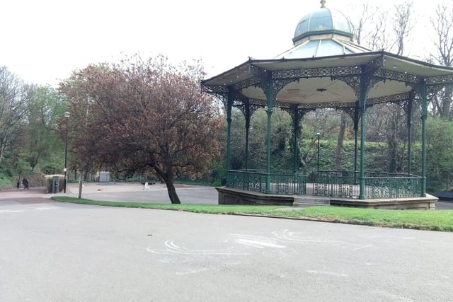 The bandstand was in better shape, but nobody was around to see it.