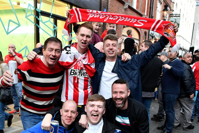 Sunderland fans in Covent Garden