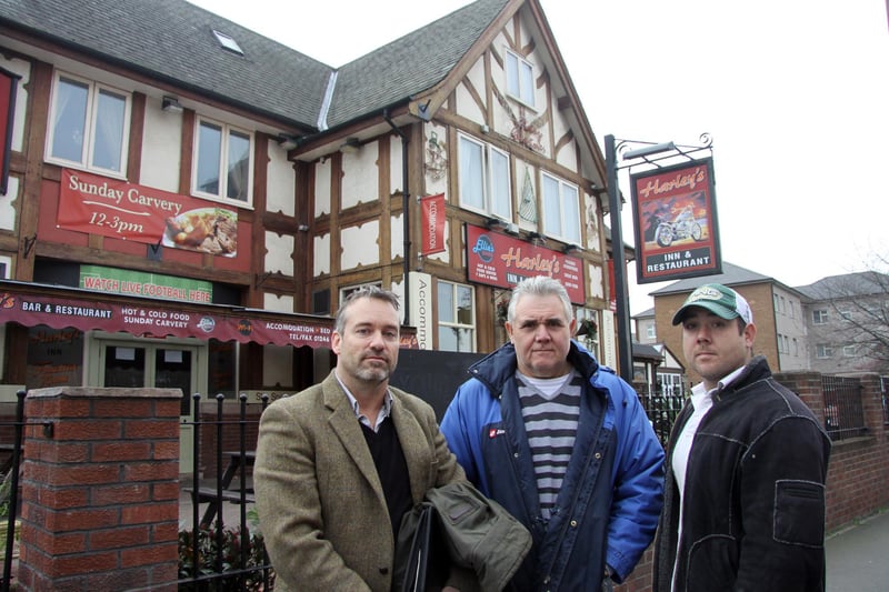Staveley landlords Jason Hill, Keith Bannister, David Bannister.