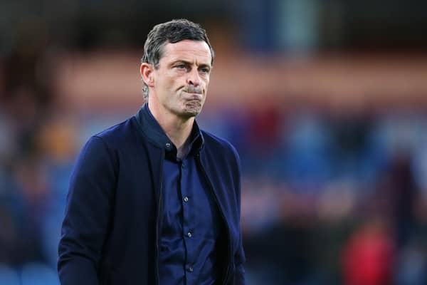 BURNLEY, ENGLAND - AUGUST 28: Jack Ross, Manager of Sunderland AFC looks on prior to the Carabao Cup Second Round match between Burnley and Sunderland at Turf Moor on August 28, 2019 in Burnley, England. (Photo by Jan Kruger/Getty Images)