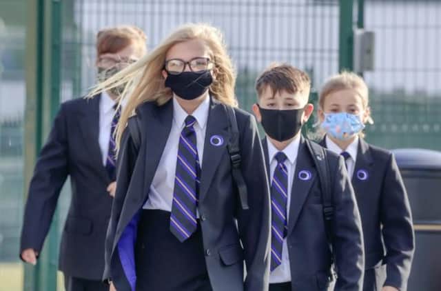 The Sunderland school says all pupils must wear a face covering inside. (PA)