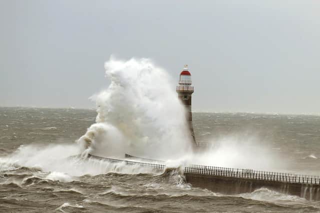 Storm swell smash into Roker Pier on Friday, September 26
