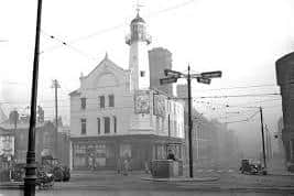 The lighthouse building in 1946.