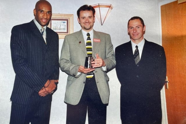 Tony Savile tweeted a photo of himself with Brian Deane and Dane Whitehouse in November 1997.