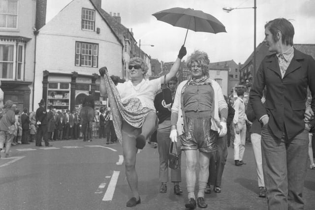 Billy Wood and Tom Hobkirk of Dawdon were pictured having fun at the 1971 Big Meeting.
