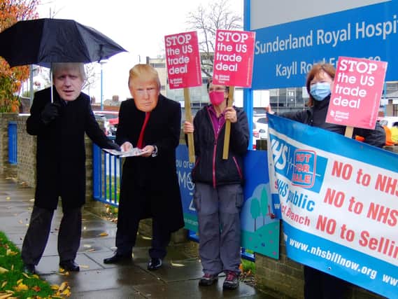 NHS campaigners at Sunderland Royal Hospital
