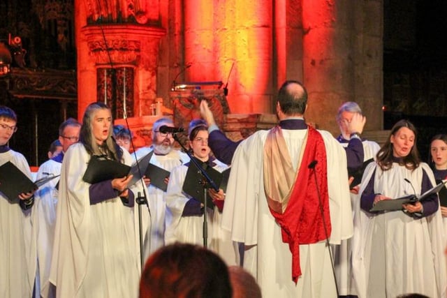 Choir perform at the Carol of Lights at Durham Cathedral