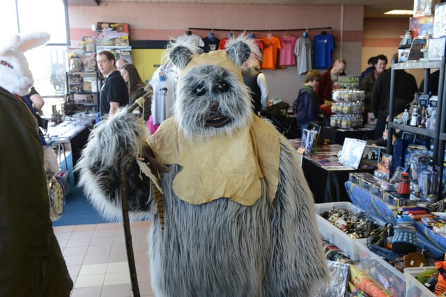 An Ewok at the SciFair which was held at the Seaburn Centre in 2014.