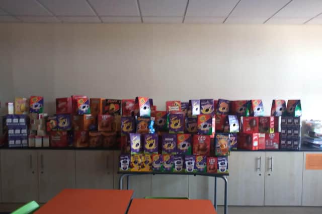 Some of last year's donated Easter eggs