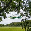 The Air Ambulance left West Park in Herrington after 9pm. Picture by Adrian Potts.