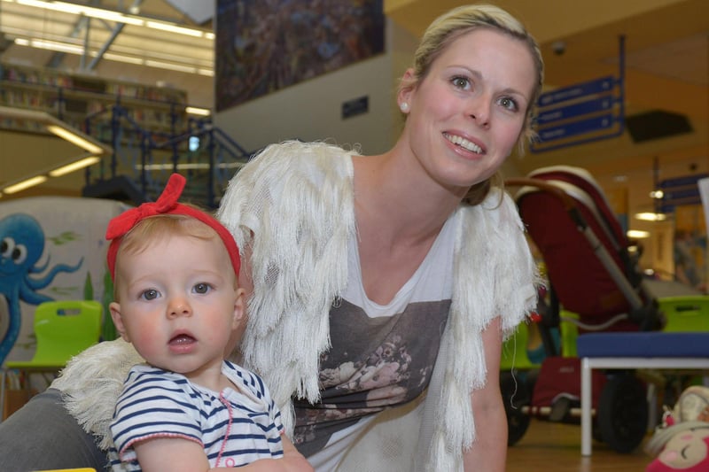 Mum Kay Stothart with her daughter Claudia Belle taking part in a Baby Babble session held at the Central Library in 2015.