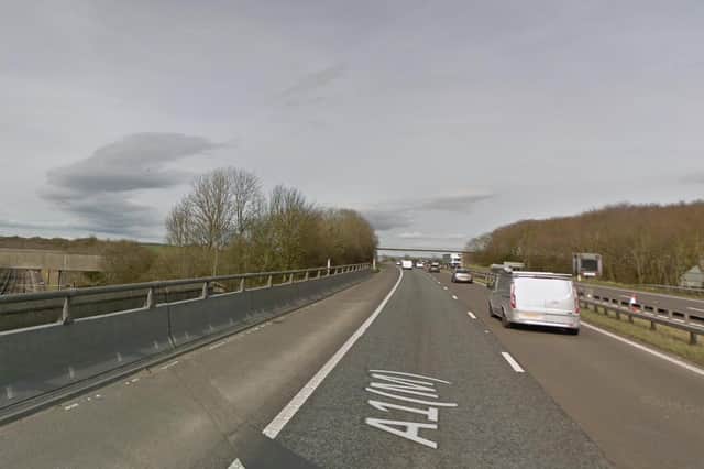 The A1M is closed northbound in County Durham. Picture: Google Images