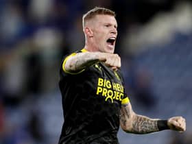 HUDDERSFIELD, ENGLAND - SEPTEMBER 13: James McClean of Wigan Athletic celebrates following their sides victory in the Sky Bet Championship between Huddersfield Town and Wigan Athletic at John Smith's Stadium on September 13, 2022 in Huddersfield, England. (Photo by Charlotte Tattersall/Getty Images)