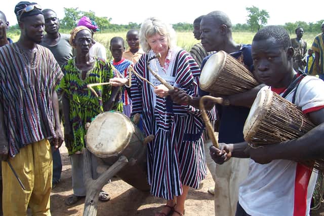 Wulugu founder Lynne Symonds on a previous project: a vocational school for girls at Sawla, near the Cote D’Ivoire border,