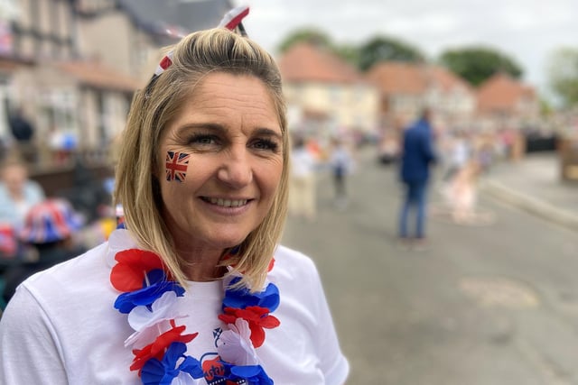 Carrie Robinson dressed in patriotic colours for the Queen during the Jubilee Party at Fordenbridge Crescent, Sunderland. Picture by FRANK REID