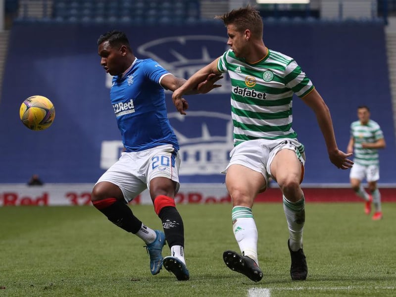 Newcastle United had scouts in attendance at Ibrox to watch Celtic defender Kristoffer Ajer. His side lost 4-1 to Rangers. (The Sun) 

(Photo by Ian MacNicol/Getty Images)