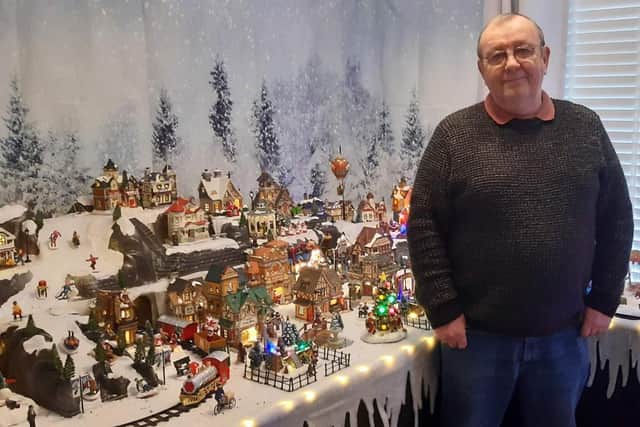 Marty Lawrence and his Christmas village