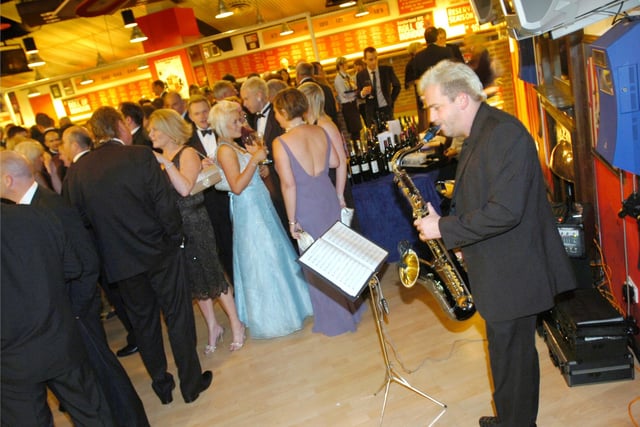 A performance for the guests in the Stadium of Light Sports Bar in 2008.