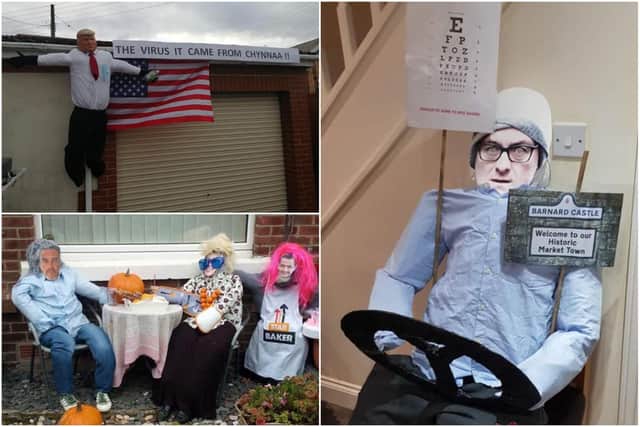 President of the United States Donald Trump, a take on the Dominic Cummings lockdown controversy and the Great British Bake Off are among a series of displays inspired by recent events.