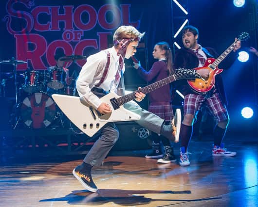 A publicity shot showing a scene from School Of Rock at New London Theatre. ©Tristram Kenton