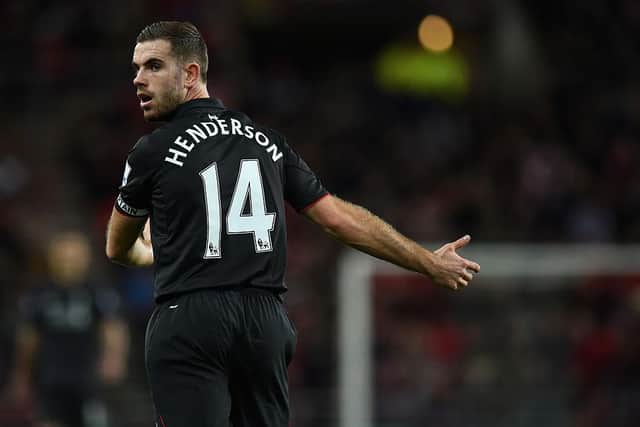 SUNDERLAND, ENGLAND - DECEMBER 30:  Jordan Henderson of Liverpool in action during the Barclays Premier League match between Sunderland and Liverpoool at Stadium of Light on December 30, 2015 in Sunderland, England.  (Photo by Stu Forster/Getty Images)
