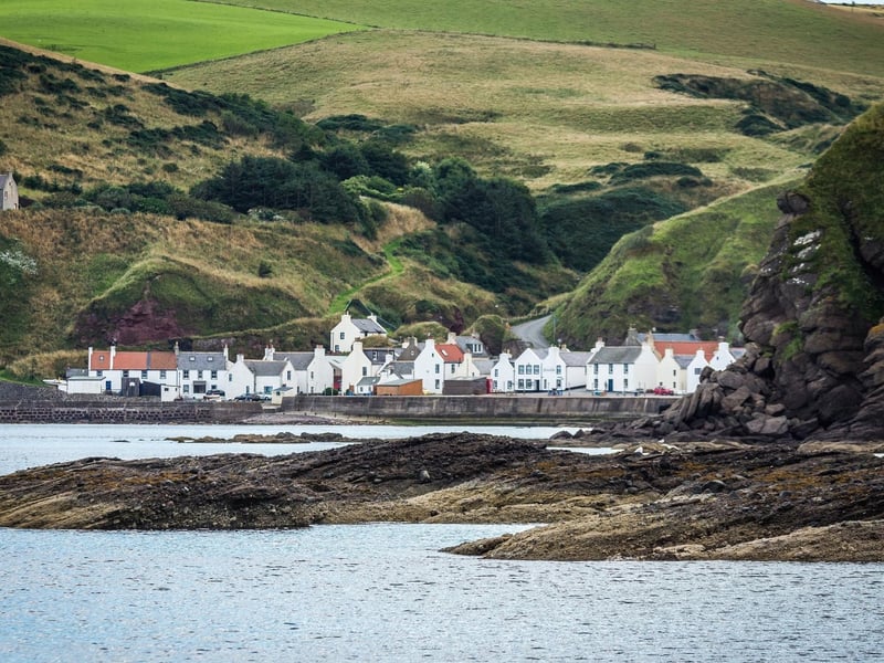 Film fans flock to Pennan as it was one of the locations for classic film Local Hero. The pretty 18th century fishing village in Scotland's north-east still has the famous red phone box from the movie.