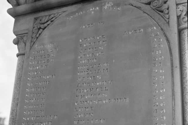 The names of those who died in the pit disaster.
