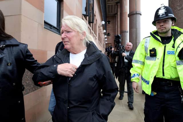 Sharon Henderson leaves Newcastle Crown Court after David Boyd's conviction