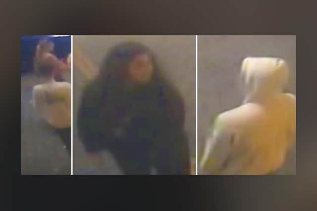 CCTV images of possible witnesses police officers are hoping to speak with as part of their investigations.