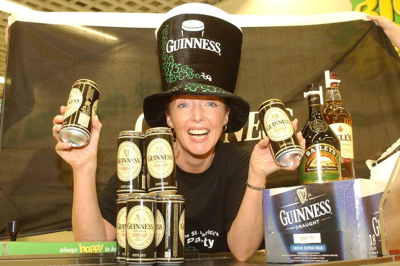 Margaret Watson, from Asda South Shields, was ready for a great St Patrick's Day in 2004. We hope this brings back great memories.
