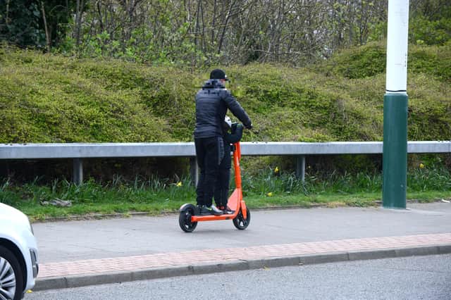 Riders were spotted zooming on pavements with around Sunderland.