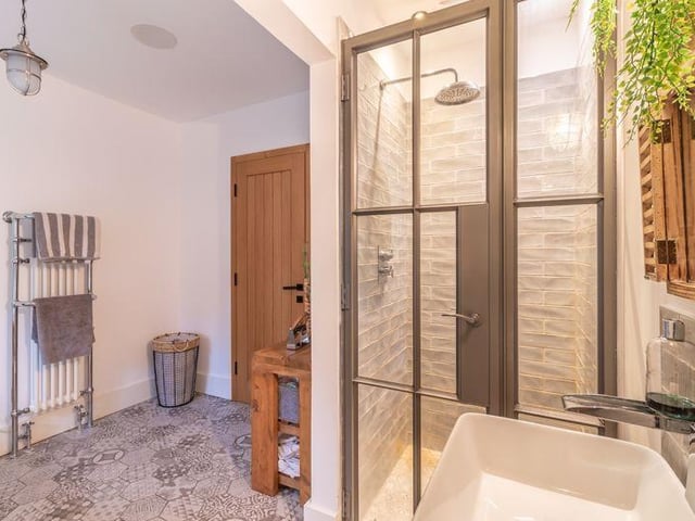 The bathroom.