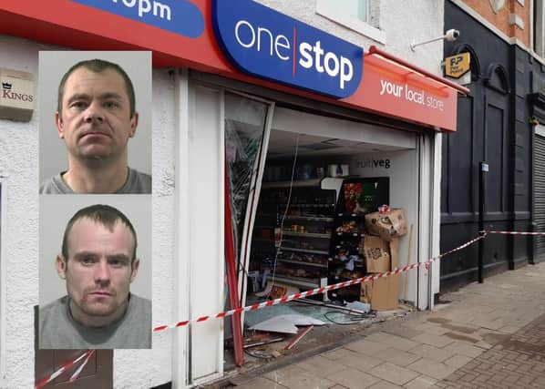 Michael Pemberton and Louis Johnson deliberately drove their way through the One Stop shop in Silksworth, Sunderland.