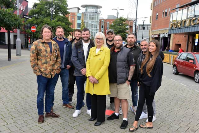 The WearOne Group made up of pub owners working together to attract more people into Sunderland. From left Independent Ben Wall, 7even Nightclub Alan Kay, P's & Q's Michael Watson, Sinatra's Michael Brogan, Gatsby Karen Dickman, No2 Church Lane and students events Samuel Evans, The Point Andy Golding,  The Church Door's Dale Percival, Grant Burlinson and Emily Emmerson.