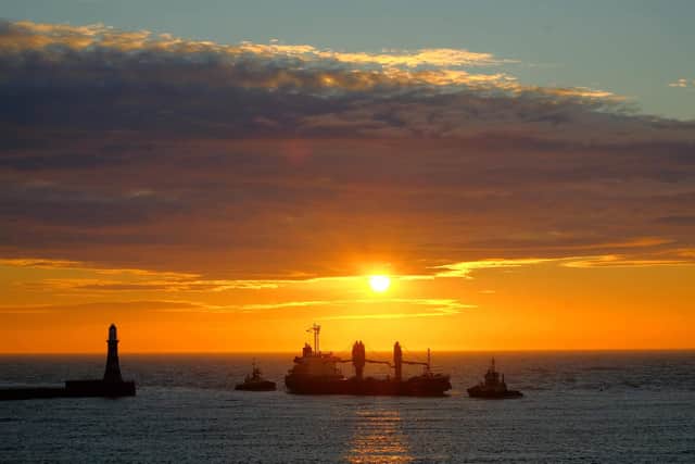 Sunset photo by John Alderson at the port of Sunderland.