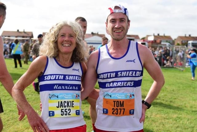Jacki Murdey and Tom Colquitt, of South Shields Harriers. Well done!