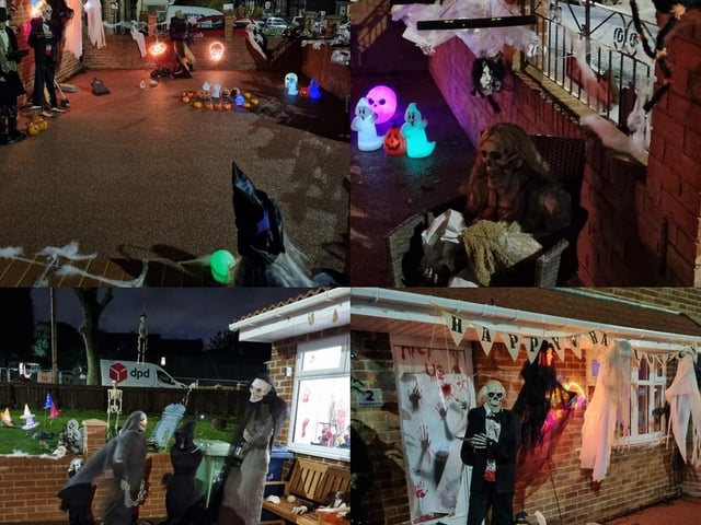 What an incredible display! A visit to this haunted house definitely isn't for the faint-hearted. Some inspo for your own decorations next year.