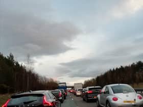 Traffic came to a standstill on the A1(M) following the incident.