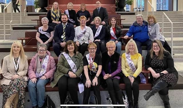 WASPI campaigners at the meeting at Sunderland's City Hall.