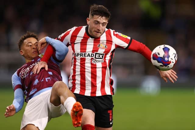 Lynden Gooch playing for Sunderland against Burnley. (Photo by Naomi Baker/Getty Images)