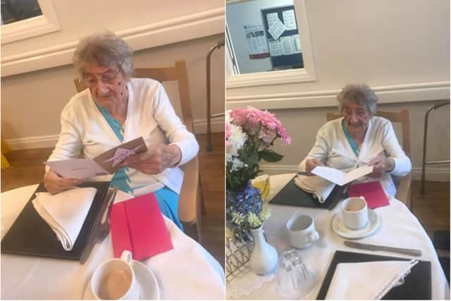 Sarah Bulmer celebrates her 100th birthday.