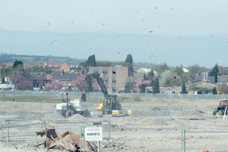 This shows the former Dema Glass site off Sheffield Road being cleared