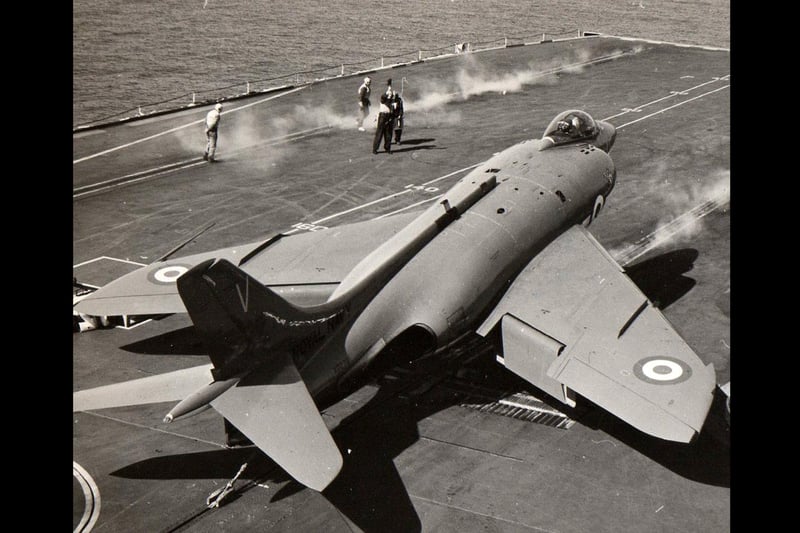 Scimitar ready for take off  from HMS Victorious. Picture: Courtesy of Robin Kay